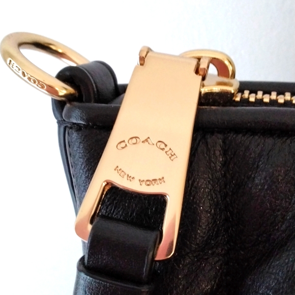 COACH Quilted Ally Satchel in black, large - Picture 2 of 9